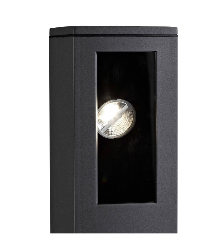 1 Light Adjustable Outdoor Bollard Light Urban Grey IP65, GU10