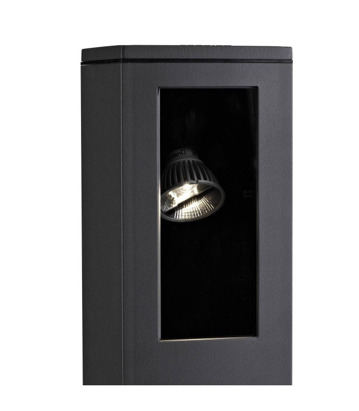 1 Light Adjustable Outdoor Bollard Light Urban Grey IP65, GU10