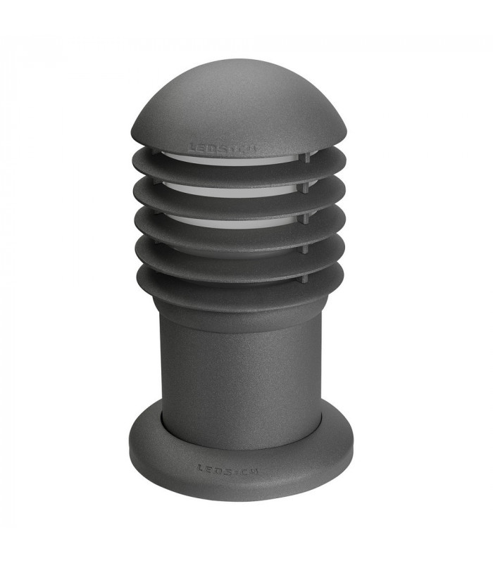 1 Light Small Outdoor Bollard Light Urban Grey IP44, E27