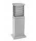 1 Light Rectangle Outdoor Bollard Light Grey IP44, E27