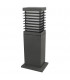 1 Light Rectangle Outdoor Bollard Light Urban Grey IP44, E27