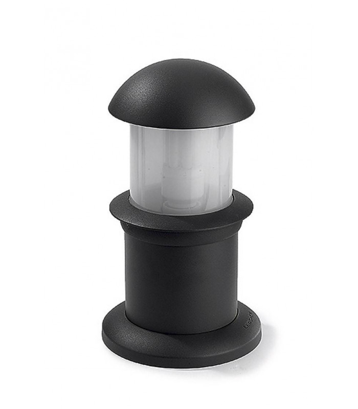 1 Light Small Outdoor Bollard Light Urban Grey IP44, E27