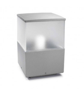 1 Light Small Outdoor Bollard Light Grey IP54, E27