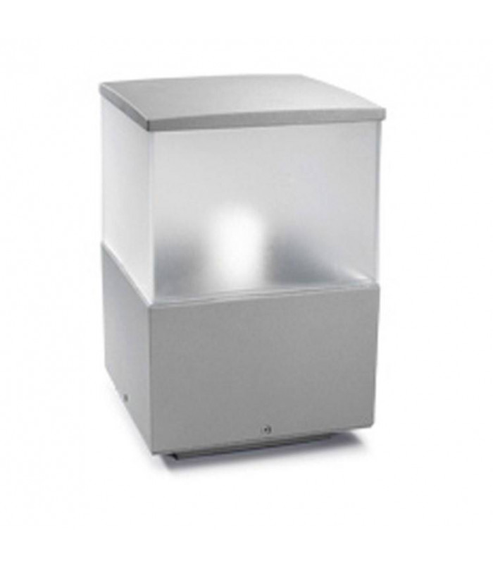 1 Light Small Outdoor Bollard Light Grey IP54, E27