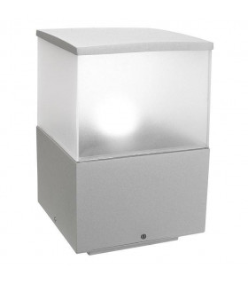 1 Light Medium Outdoor Bollard Light Grey IP54, E27