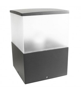 1 Light Medium Outdoor Bollard Light Urban Grey IP54, E27