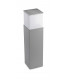 1 Light Large Outdoor Bollard Light Grey IP54, E27