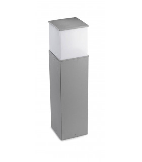1 Light Large Outdoor Bollard Light Grey IP54, E27