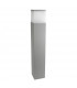 1 Light Outdoor Tall Bollard Light Grey IP54, E27