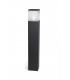 1 Light Outdoor Tall Bollard Light Urban Grey IP54, E27