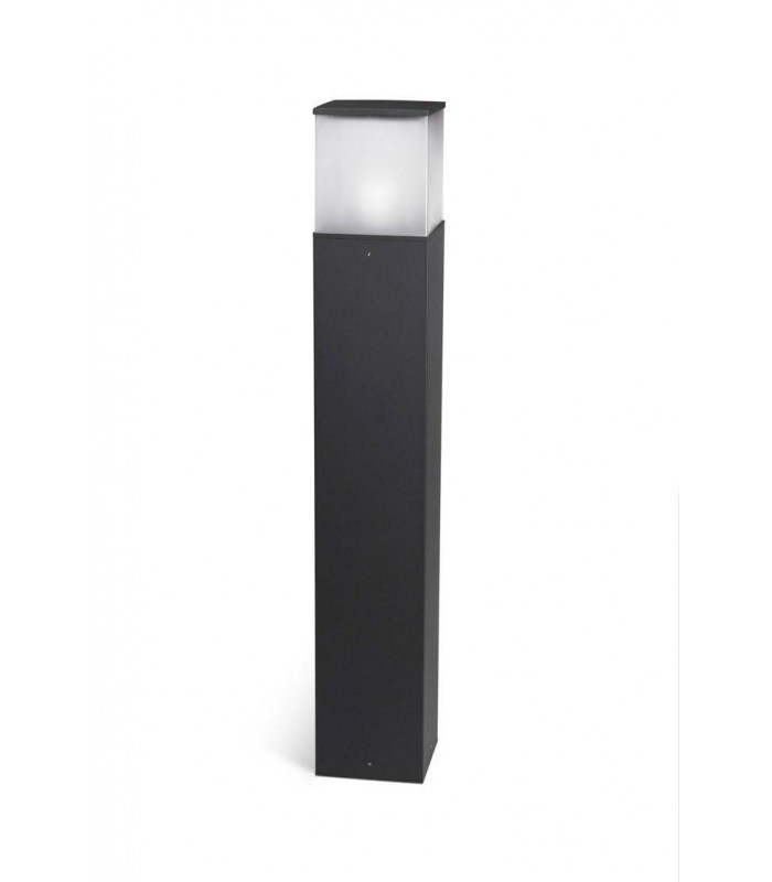 1 Light Outdoor Tall Bollard Light Urban Grey IP54, E27