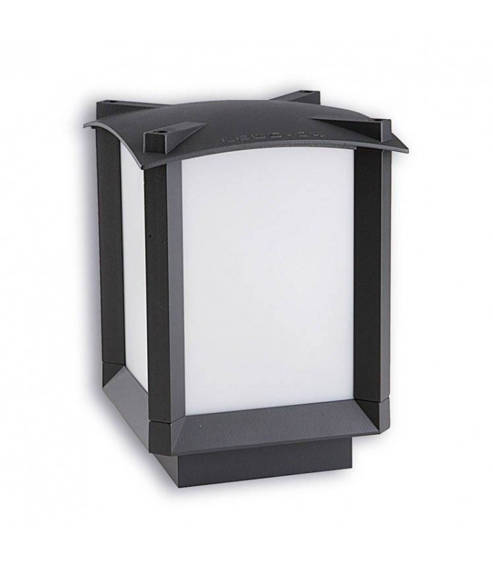 1 Light Small Outdoor Bollard Light Urban Grey IP44, E27