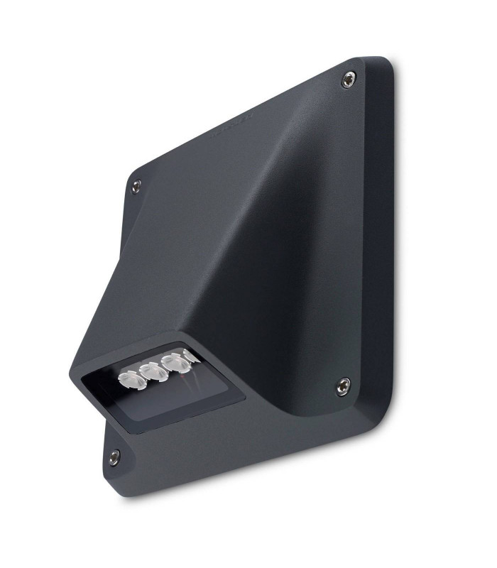 LED 4 Light Outdoor Bollard Light Urban Grey