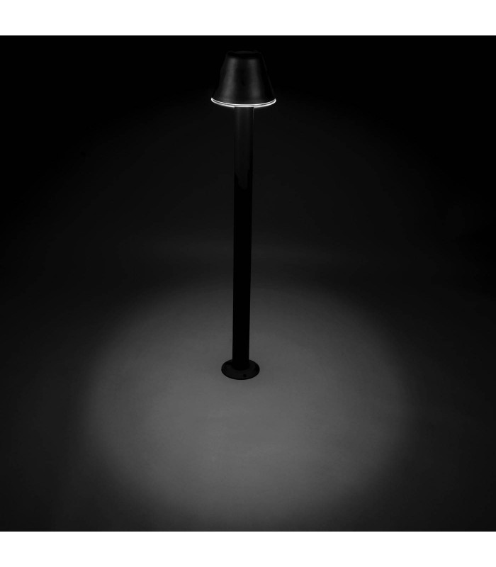 1 Light Outdoor Bollard Light Black IP54, E27