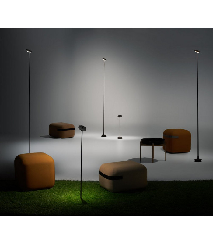 LED Outdoor Tall Lamp Black IP54