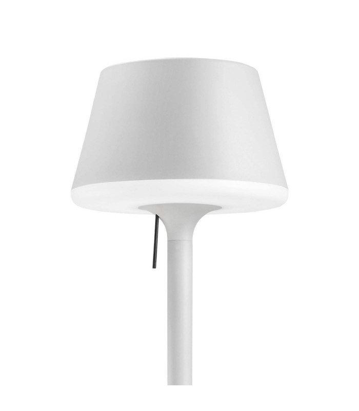 1 Light Outdoor Floor Lamp White IP44, E27