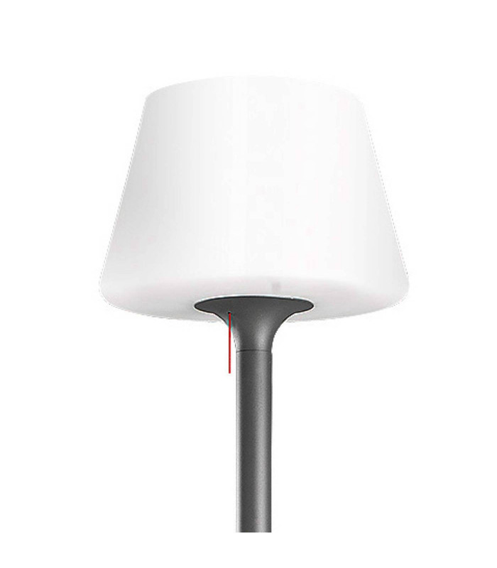 1 Light Outdoor Floor Lamp Urban Grey IP44, E27