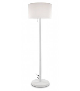 1 Light Outdoor Floor Lamp White IP44, E27