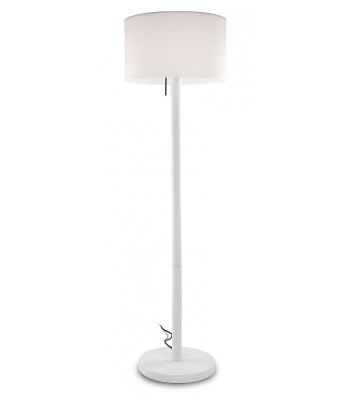 1 Light Outdoor Floor Lamp White IP44, E27