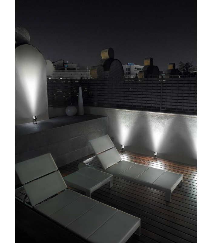 LED 3 Light Outdoor Spotlight Grey IP65