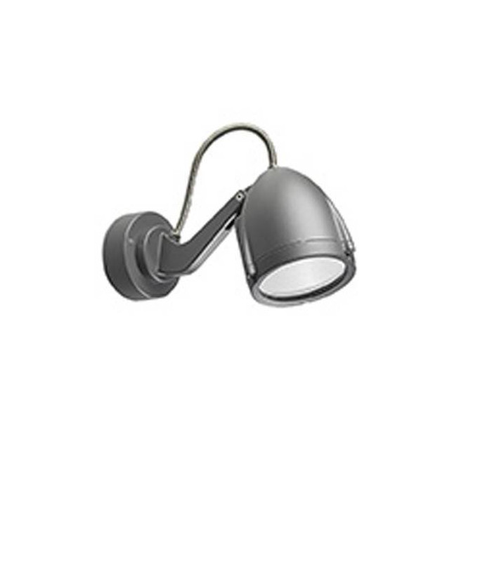 1 Light Large Outdoor Spotlight Urban Grey IP65, E27