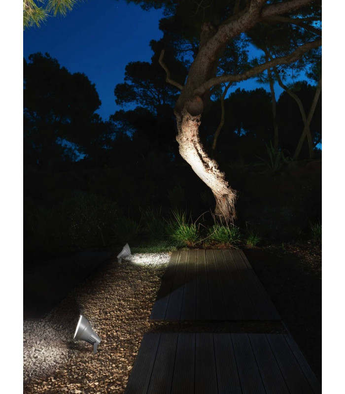 1 Light Outdoor Spotlight Grey IP65, E27