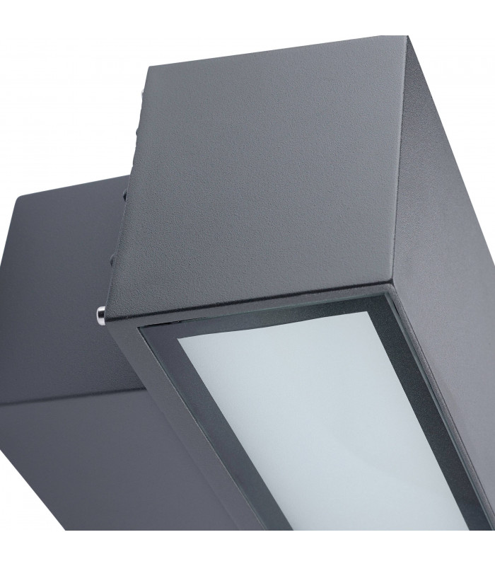 2 Light Outdoor Wall Light Urban grey IP65