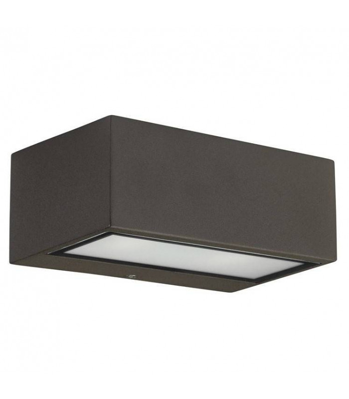 1 Light Outdoor Wall Light Brown IP44
