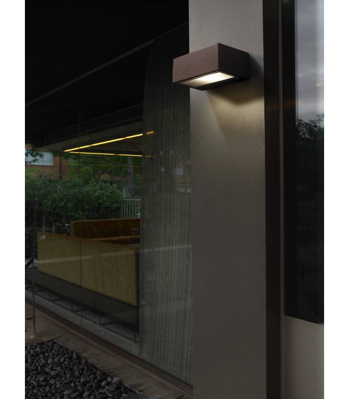 LED Outdoor Wall Light Brown IP44