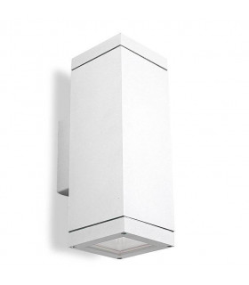 2 Light Outdoor Up Down Wall Light White IP65
