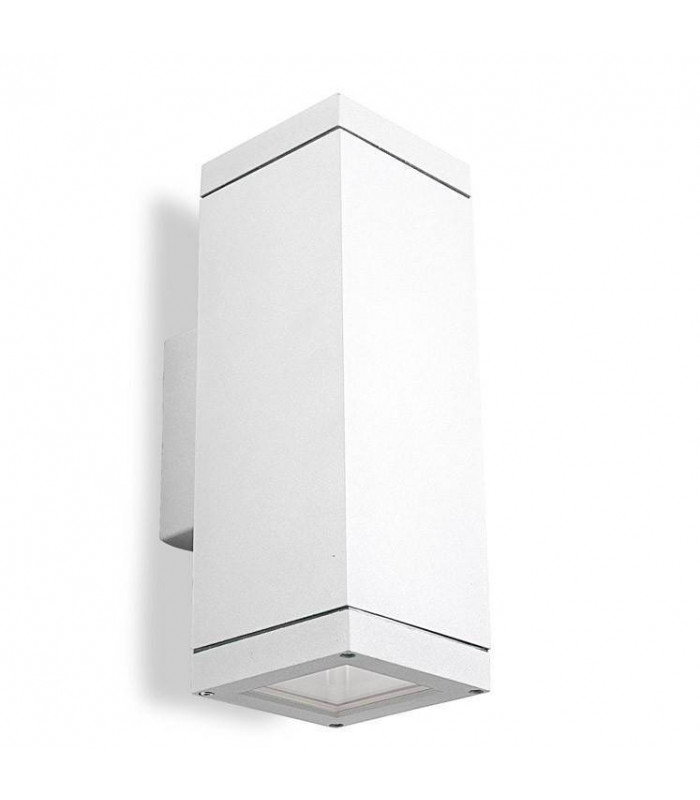 2 Light Outdoor Up Down Wall Light White IP65