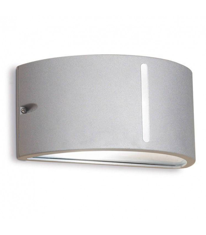 1 Light Outdoor Wall Light Grey IP44, E27