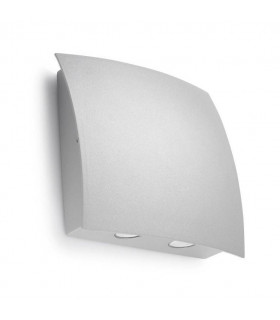 LED 1 Light Outdoor Large Wall Light Grey IP64