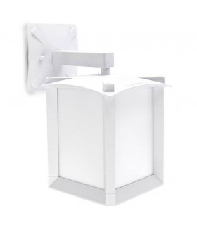 1 Light Outdoor Small Wall Lantern White, E27