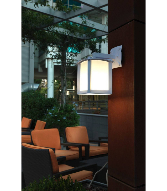 1 Light Outdoor Small Wall Lantern White, E27