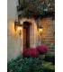 2 Light Outdoor Medium Wall Lantern Light Brushed Bronze IP44, E14
