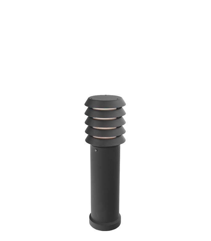 1 Light Medium Outdoor Bollard Light Black IP65, E27