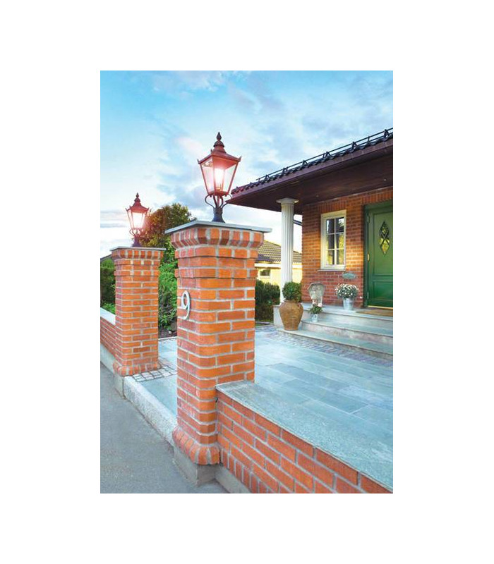1 Light Outdoor Pedestal Lantern Copper IP44, E27