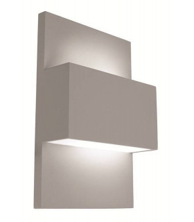 1 Light Outdoor Up Down Wall Light Aluminium IP54, E27
