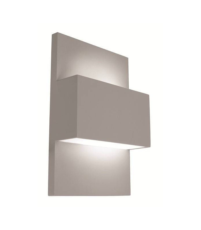 1 Light Outdoor Up Down Wall Light Aluminium IP54, E27
