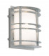 1 Light Outdoor Flush Wall Light Galvanised IP55, E27
