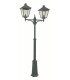 2 Light Twin Outdoor Post Lantern Black IP54, E27