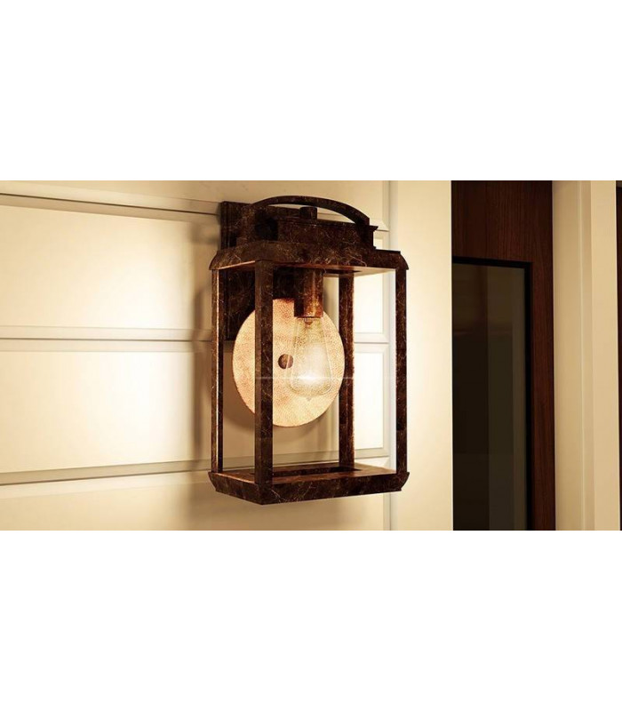 1 Light Outdoor Medium Wall Lantern Light Imperial Bronze IP44, E27
