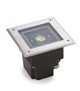 LED Square Outdoor RGB Easy+ Recessed Light Stainless Steel IP67