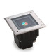 LED Square Outdoor RGB Easy+ Recessed Light Stainless Steel IP67