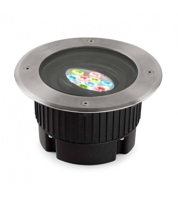 LED Large Round Outdoor RGB Easy+ Recessed Light Stainless Steel IP67