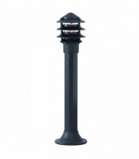 1 Light Outdoor Bollard Light Black IP44, E27