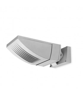 2 Light Outdoor Fluorescent Wall Light Grey IP65