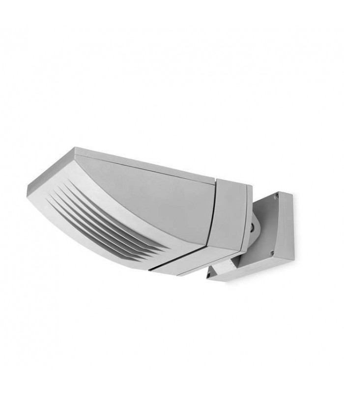 2 Light Outdoor Fluorescent Wall Light Grey IP65