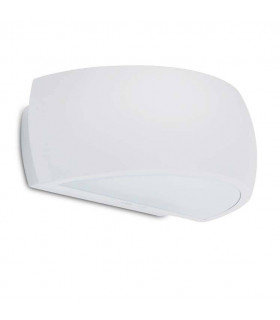 1 Light Outdoor Up Down Wall Light White IP65, E27